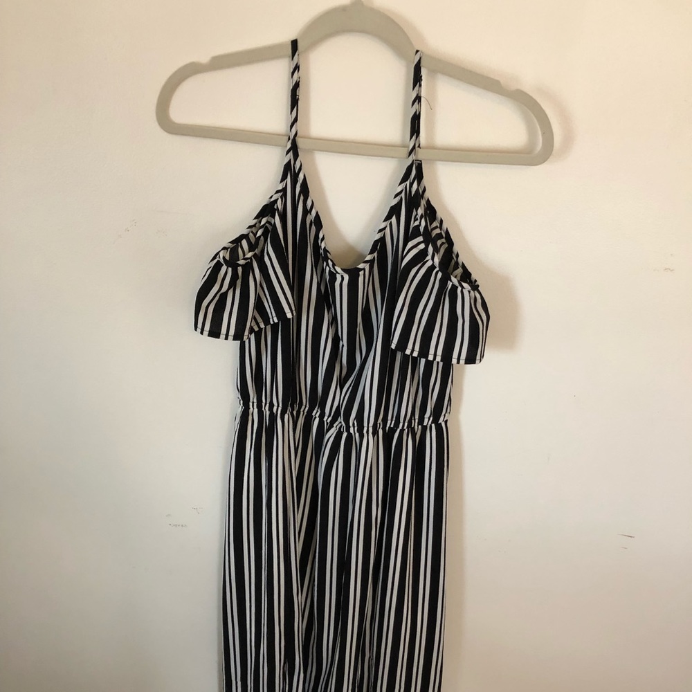 Black and white maxi dress